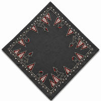 TISCHDECKE Weihnachten 85x85 cm Kirche - Rot/Grau, Textil (85/85cm) - TiborTex