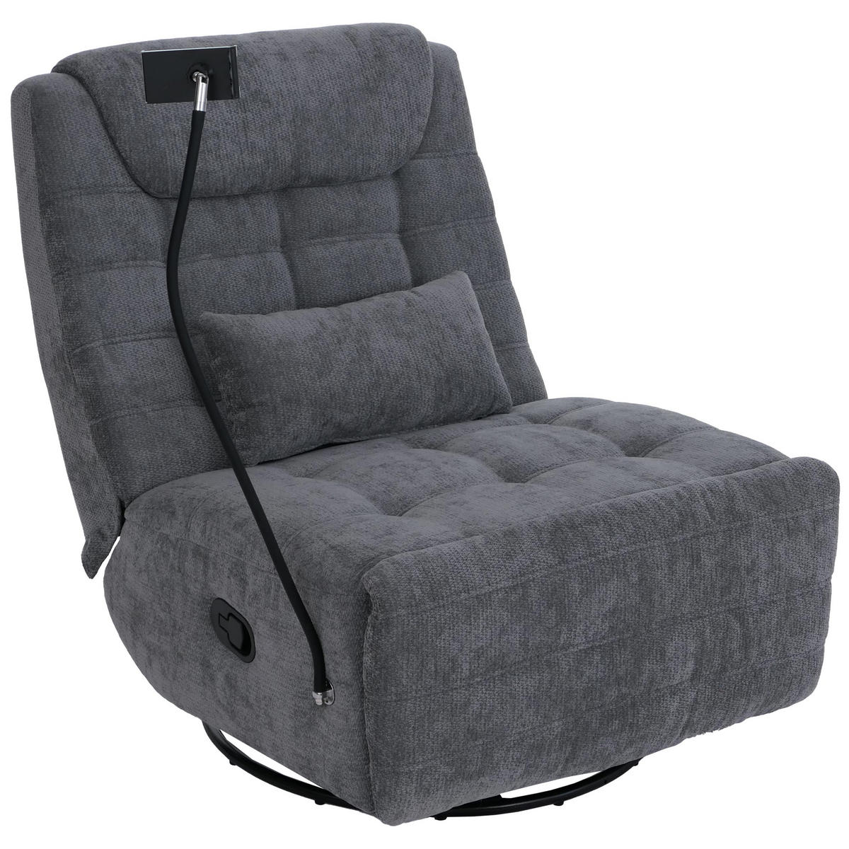 RELAXSESSEL Dunkelgrau - Dunkelgrau, Textil (82/96/163cm) - MCW