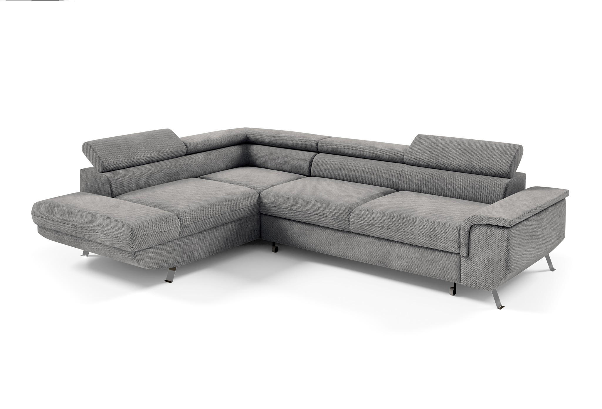 ECKSOFA Plato Mit Schlaffunktion - Dunkelgrau, Holzwerkstoff/Textil (268/202cm) - Fun Möbel