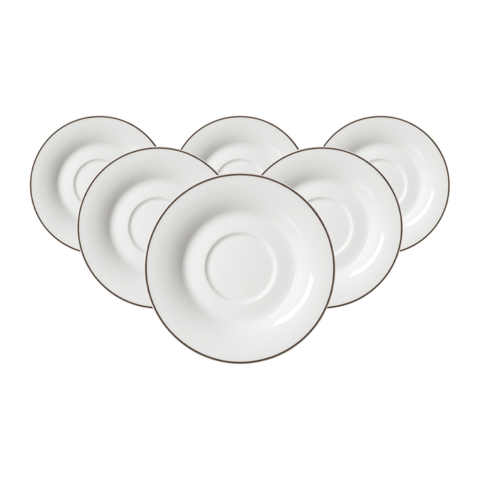TEEUNTERTASSEN Ostfriese Grau ø 12,5 cm 6er Set - Grau, Keramik (12.5cm) - Ritzenhoff Breker