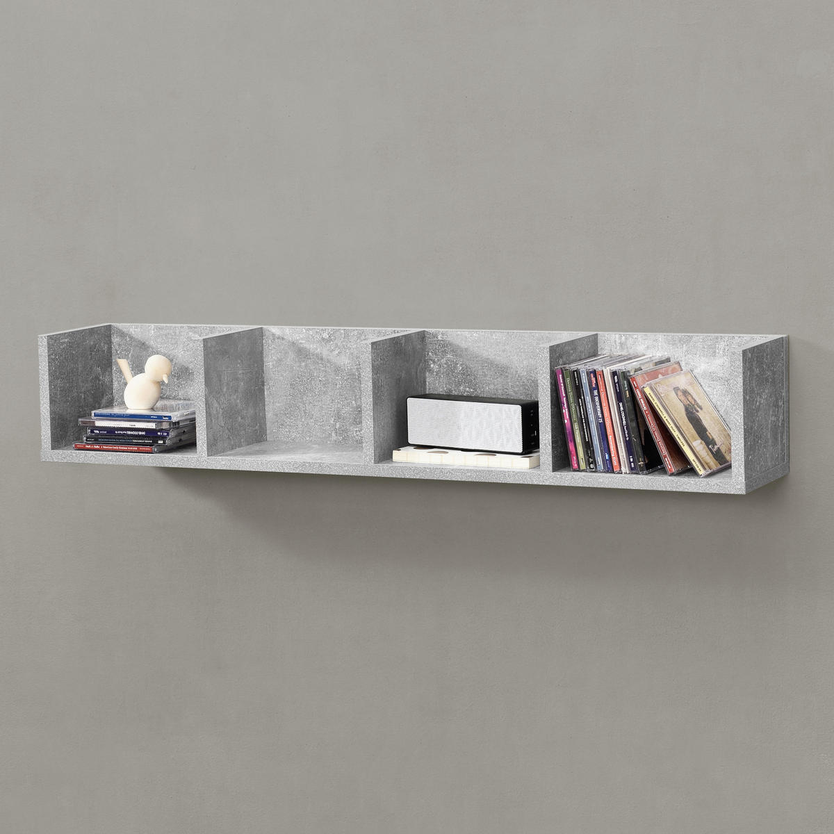 WANDREGAL Ekerö - Grau, Holzwerkstoff (95/16.5/17cm) - [en.casa]