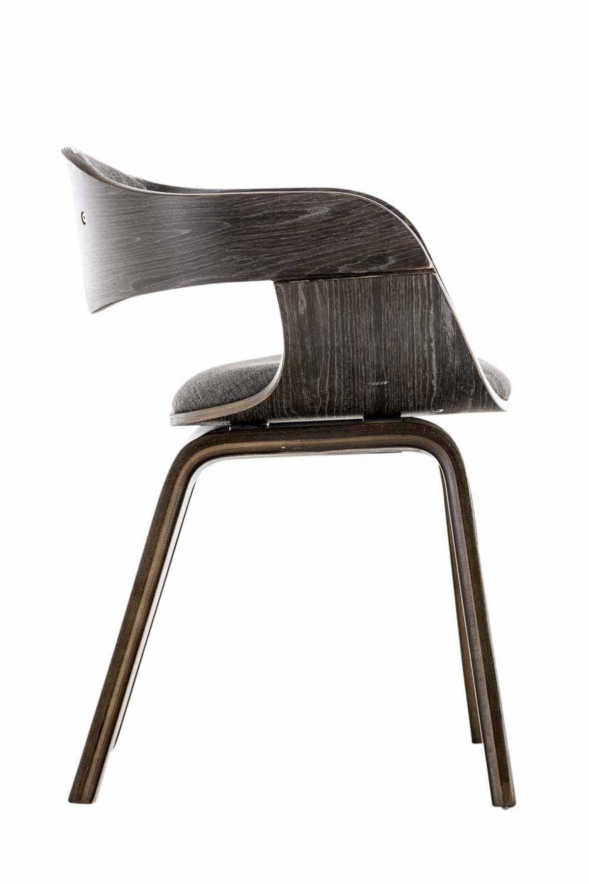 ARMLEHNENSTUHL Stoff Grau/Hellgrau - Hellgrau/Grau, Holz/Textil (49/73/46cm) - CLP