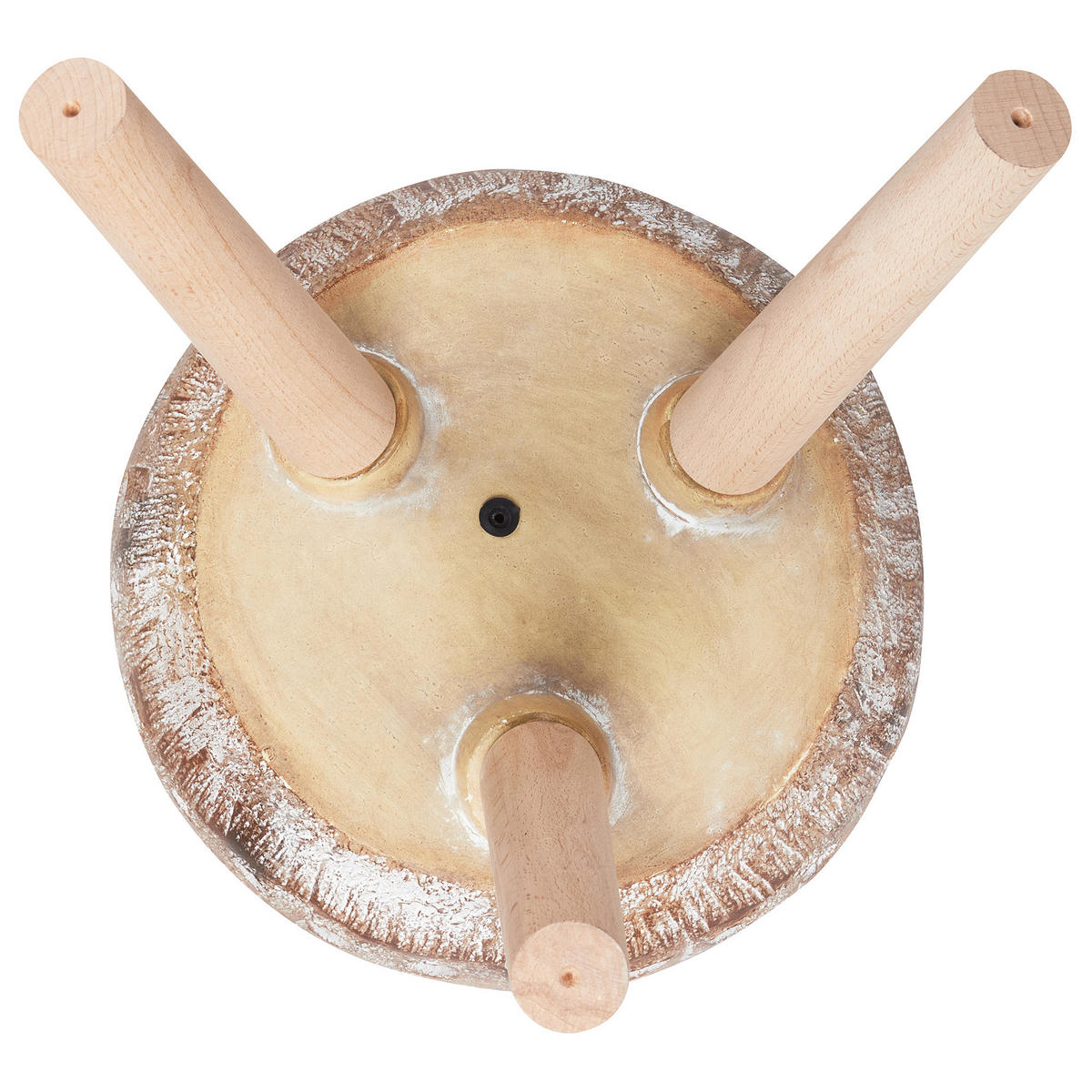 BLUMENTOPF Braun Asclepias - Hellbraun/Braun, Stein (61cm) - Beliani