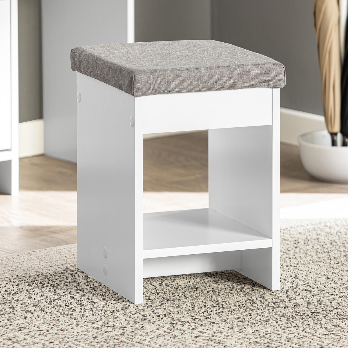 SCHUHSCHRANK Weiß - Weiß, Holzwerkstoff (95/121/30cm) - SoBuy