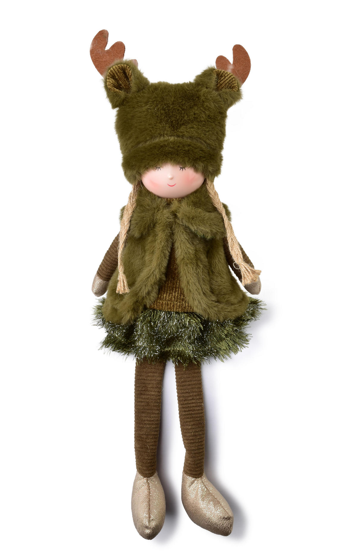 PLÜSCHFIGUR Santa Lila Grün Textil - Grün, Textil (10/20/15cm) - Mondex