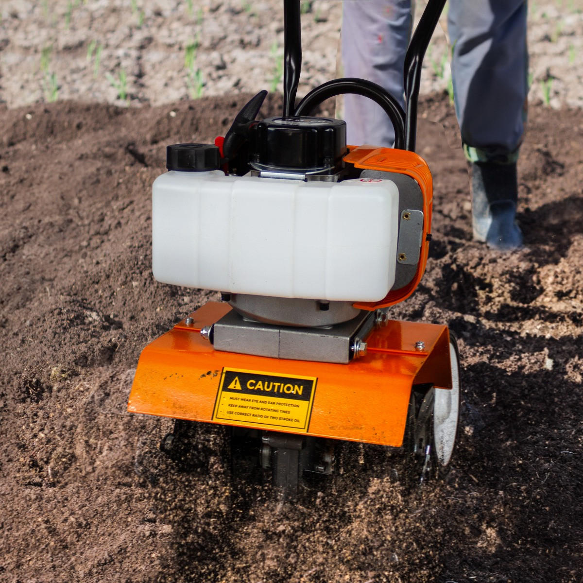 MOTORHACKE GARTENFRÄSE - Orange, Metall (85/95/46cm) - T-Mech