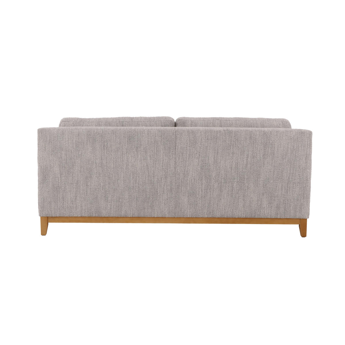SCHLAFSOFA Tommy, Natur Massiveiche + hellgrauer Stoff - Grau, Holz (98.5/88.5/200cm) - WOODEK