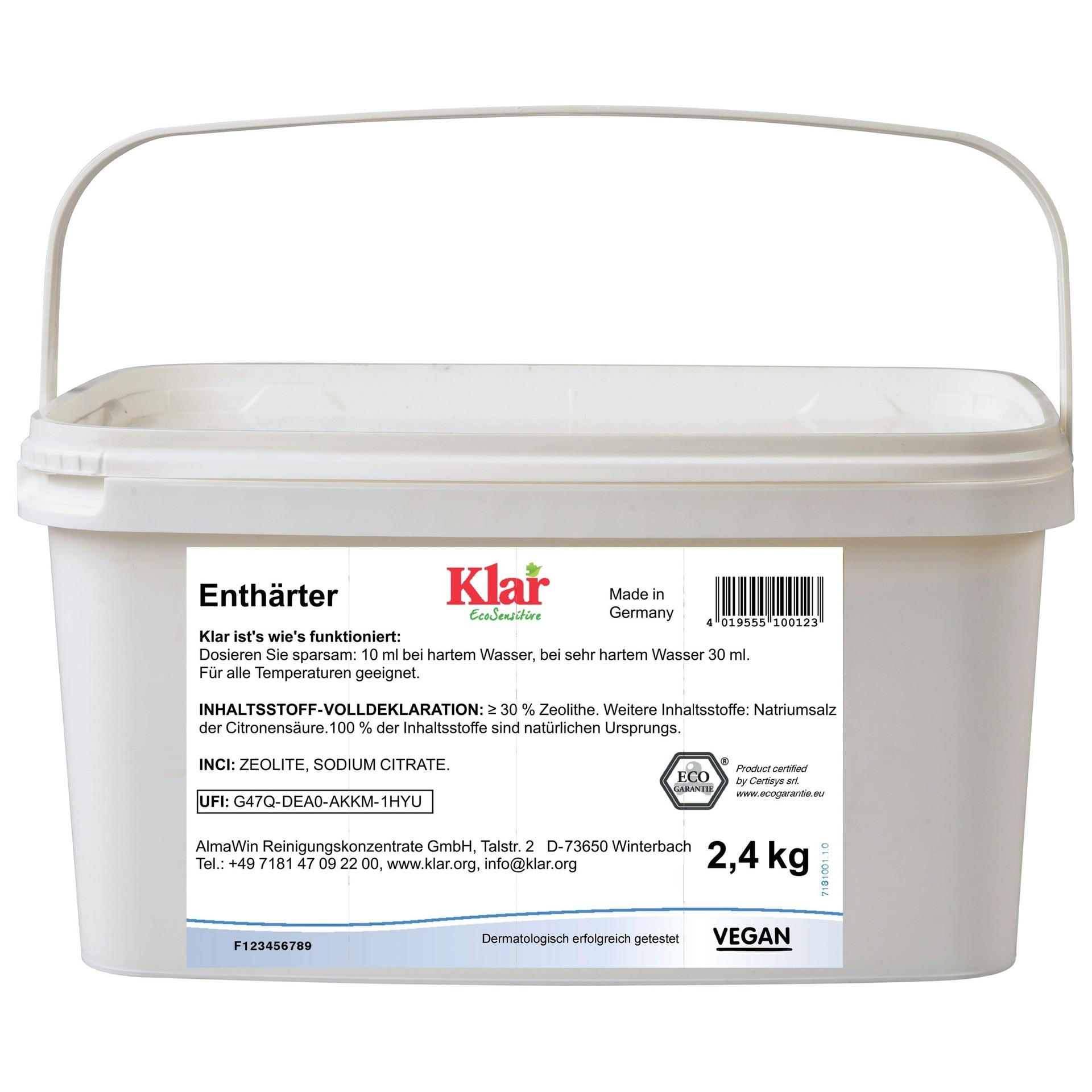 KLAR Enthärter 2.4kg ohne Duft - Ahornfarben, Fell (15/1/15cm) - ich-zapfe