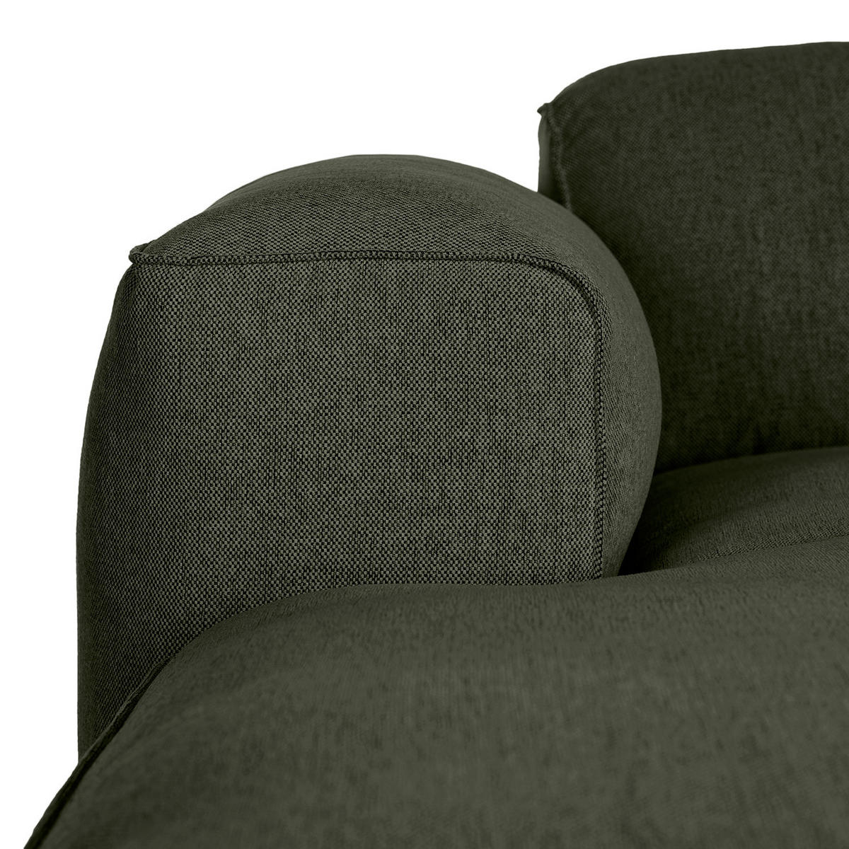 3-SITZER ECKSOFA mit Longchair - Schwarz/Grau, Kunststoff/Textil (284/173cm) - home24