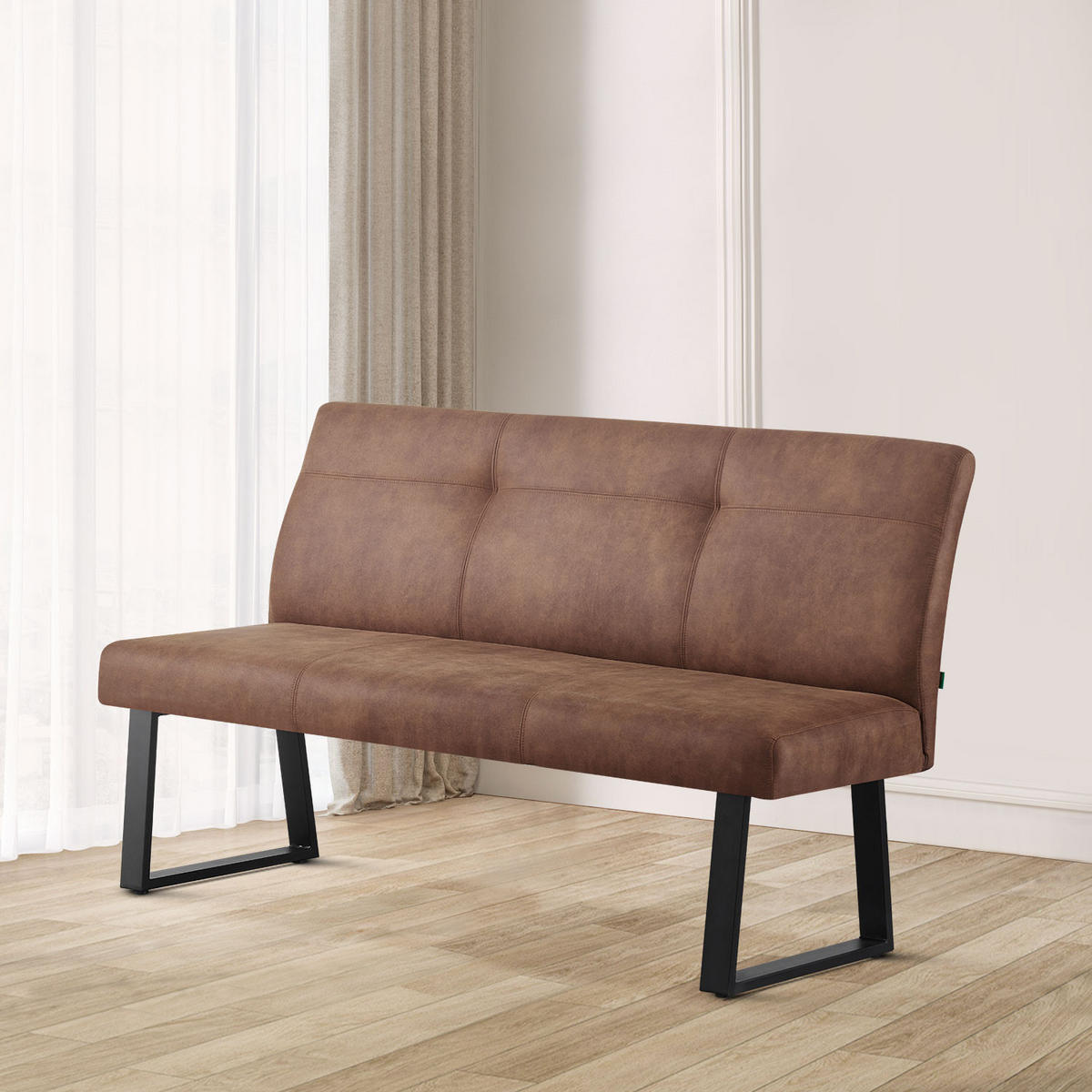 SITZBANK JOY - Braun, Metall (160/89/65cm) - DUBI Möbel