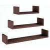 WANDREGAL EX3 KLEIN Wenge 3er-Set - Wengefarben, Holzwerkstoff (30/10/12cm) - Matkam Möbel