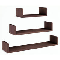 WANDREGAL EX3 KLEIN Wenge 3er-Set - Wengefarben, Holzwerkstoff (30/10/12cm) - Matkam Möbel