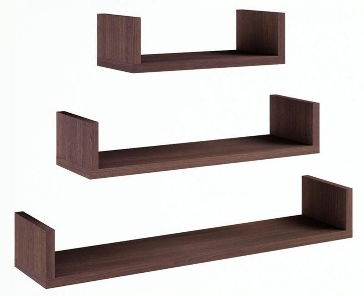 WANDREGAL EX3 KLEIN Wenge 3er-Set - Wengefarben, Holzwerkstoff (30/10/12cm) - Matkam Möbel