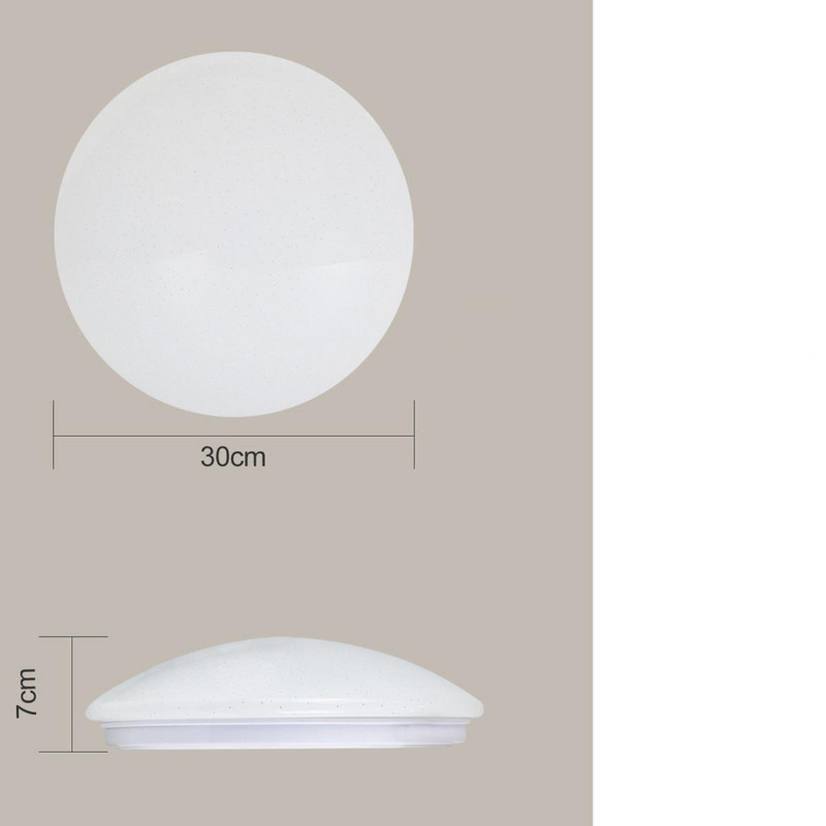 LED-DECKENLEUCHTE Jonas 30/30/7 cm - Weiß, Kunststoff (30/30/7cm) - ZMH