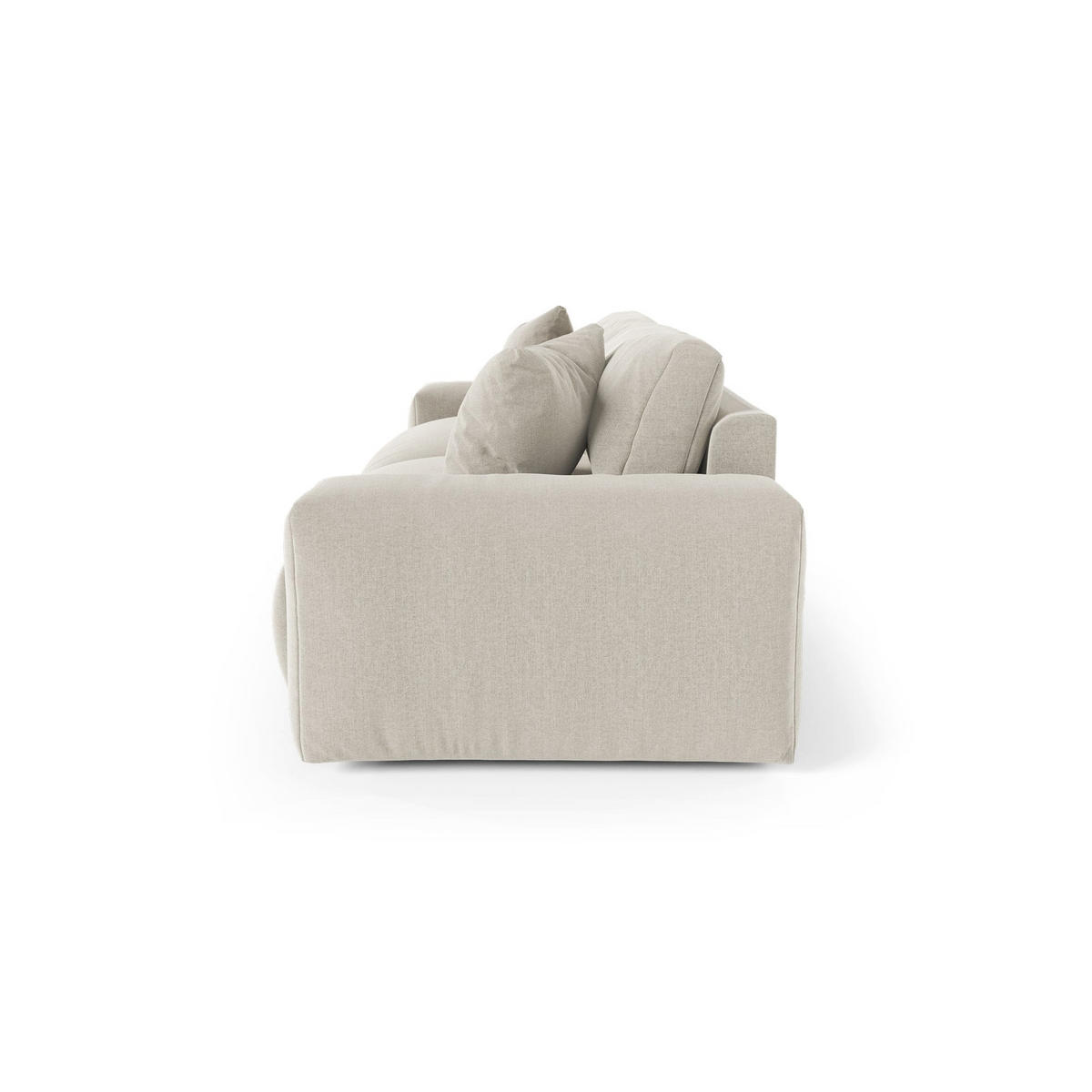 SOFA CHEER Köpergewebe mit weichem Griff Beige 220cm - Beige, Textil (220/84/94cm) - Premium Interiors