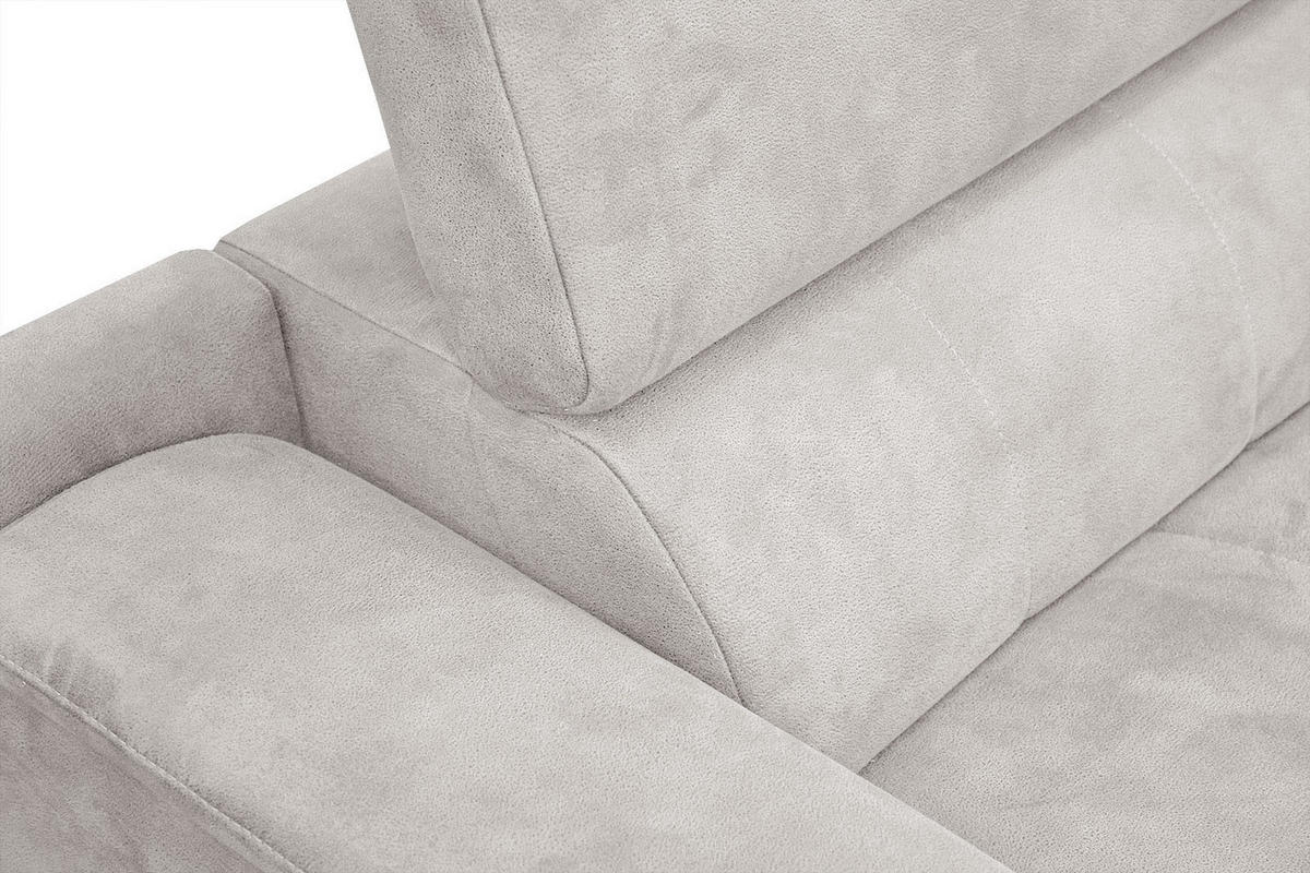 ECKSOFA FIERO 4-Sitzer, ecru - Ecru/Schwarz, Holzwerkstoff/Textil (288/170cm) - Courtois Laville