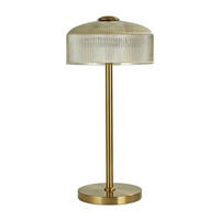 TISCHLEUCHTE Auréline, Bernstein und Messing, 55cm - Goldfarben, Glas (55/27/55cm) - KOSILUM