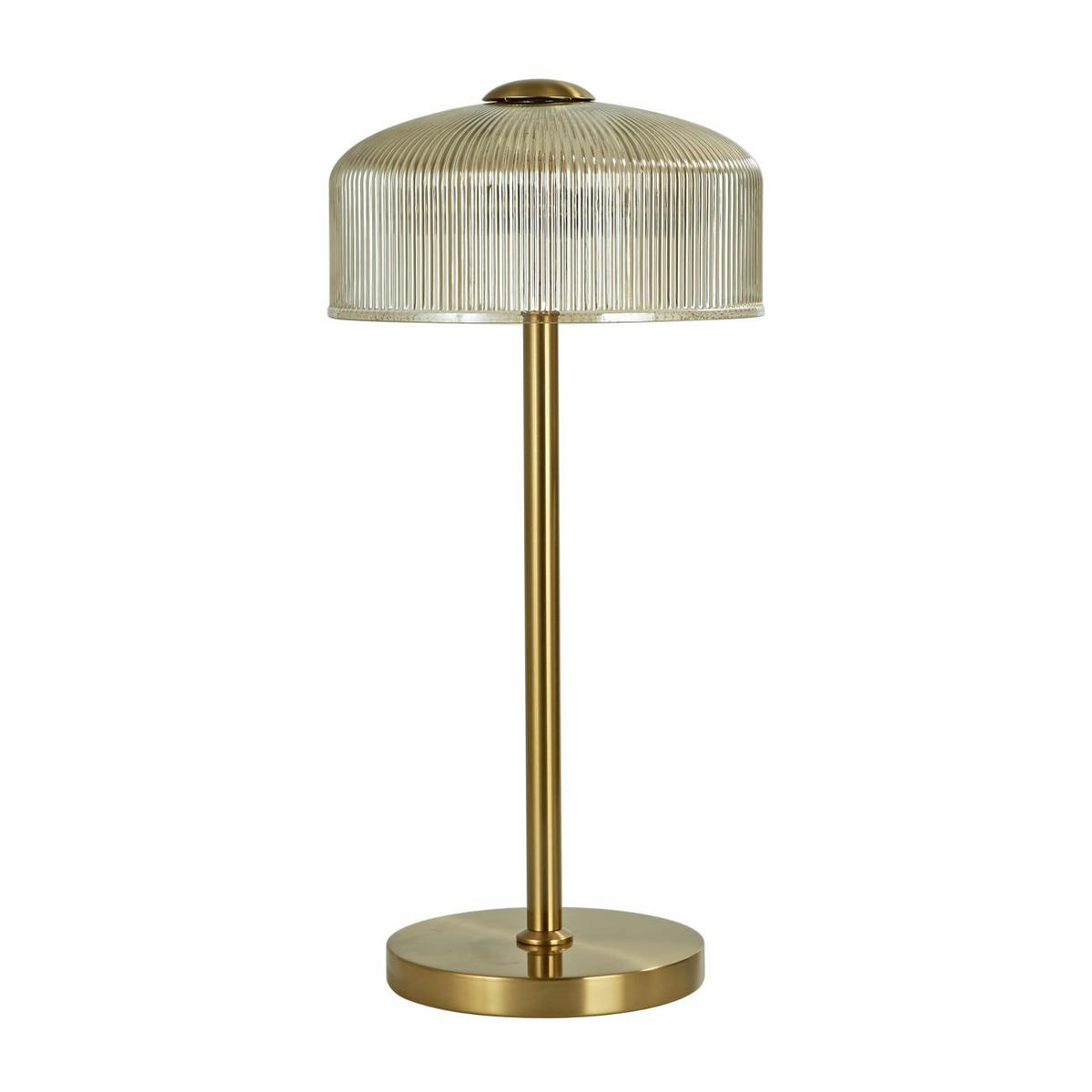 TISCHLEUCHTE Auréline, Bernstein und Messing, 55cm - Goldfarben, Glas (55/27/55cm) - KOSILUM