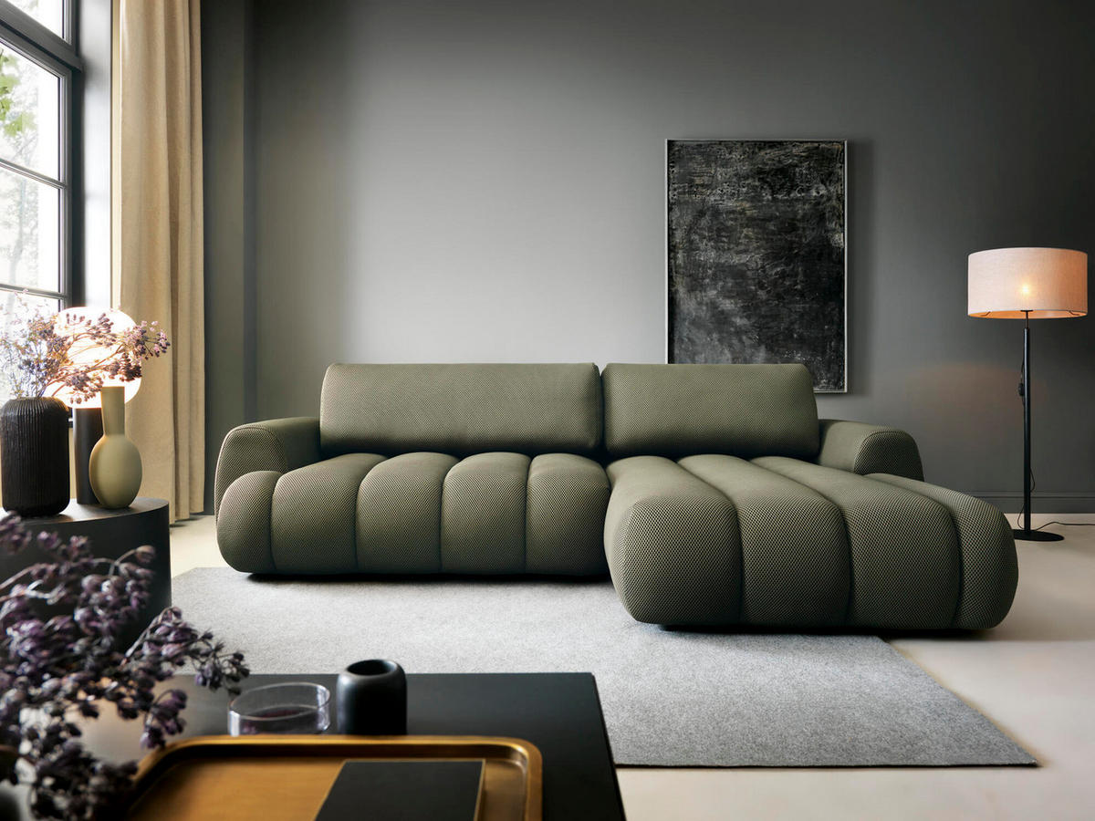 ECKSOFA PASSO Grün 272x168x81 cm - Grün, Textil (272/168cm) - FURNLUX