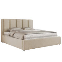 POLSTERBETT SAVINO CLASSIC 160/200 - Creme Struktur - Multipocket-Matratze - Creme, Textil (160/200cm) - MKS