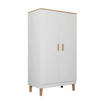 SCHRANK 2 Türen Denver Weiß - Weiß, Holzwerkstoff (100/184/55cm) - Petits-meubles