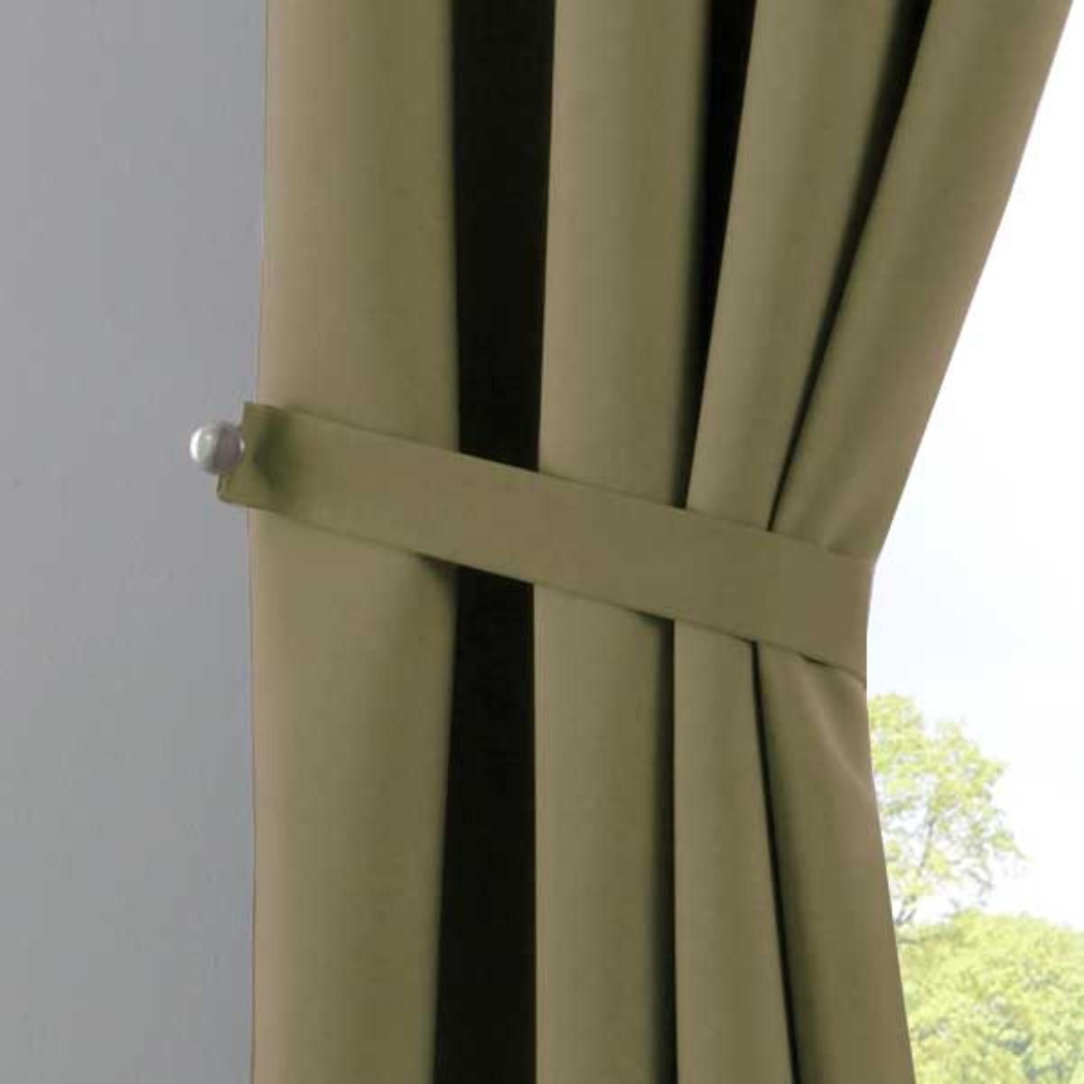 VORHANG »NEW YORK« HxB 245x140 cm Olive - Olivgrün, Textil (140/245cm) - Gardinenbox