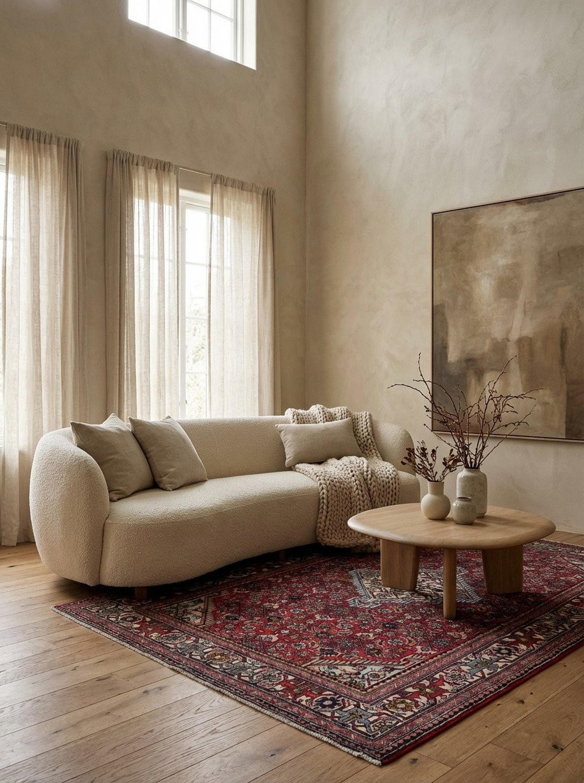 TEPPICH Assadabad Rot 193/126 cm Schurwolle - Rot, Textil (126/193cm) - Looma