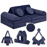 SPIELSOFA Kinder Fantasiewelt 8tlg - Dunkelblau, Textil (150/55/66cm) - Linodino