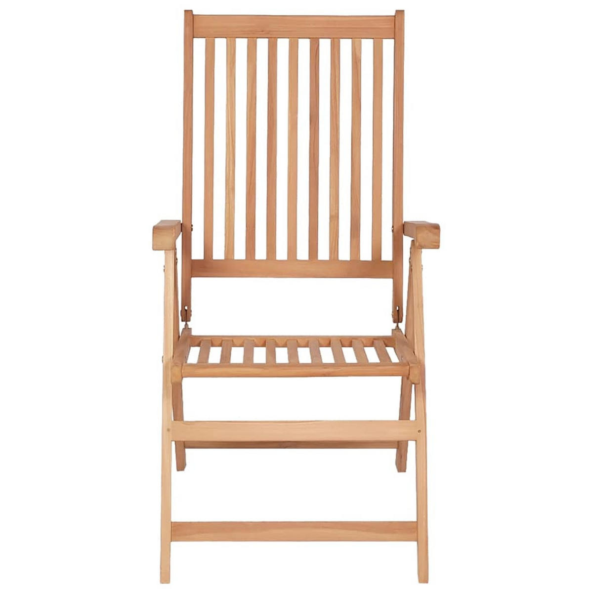 GARTENSTÜHLE Verstellbare 2er Set Massivholz Teak - Braun, Holz (57/100/71.5cm) - vidaXL