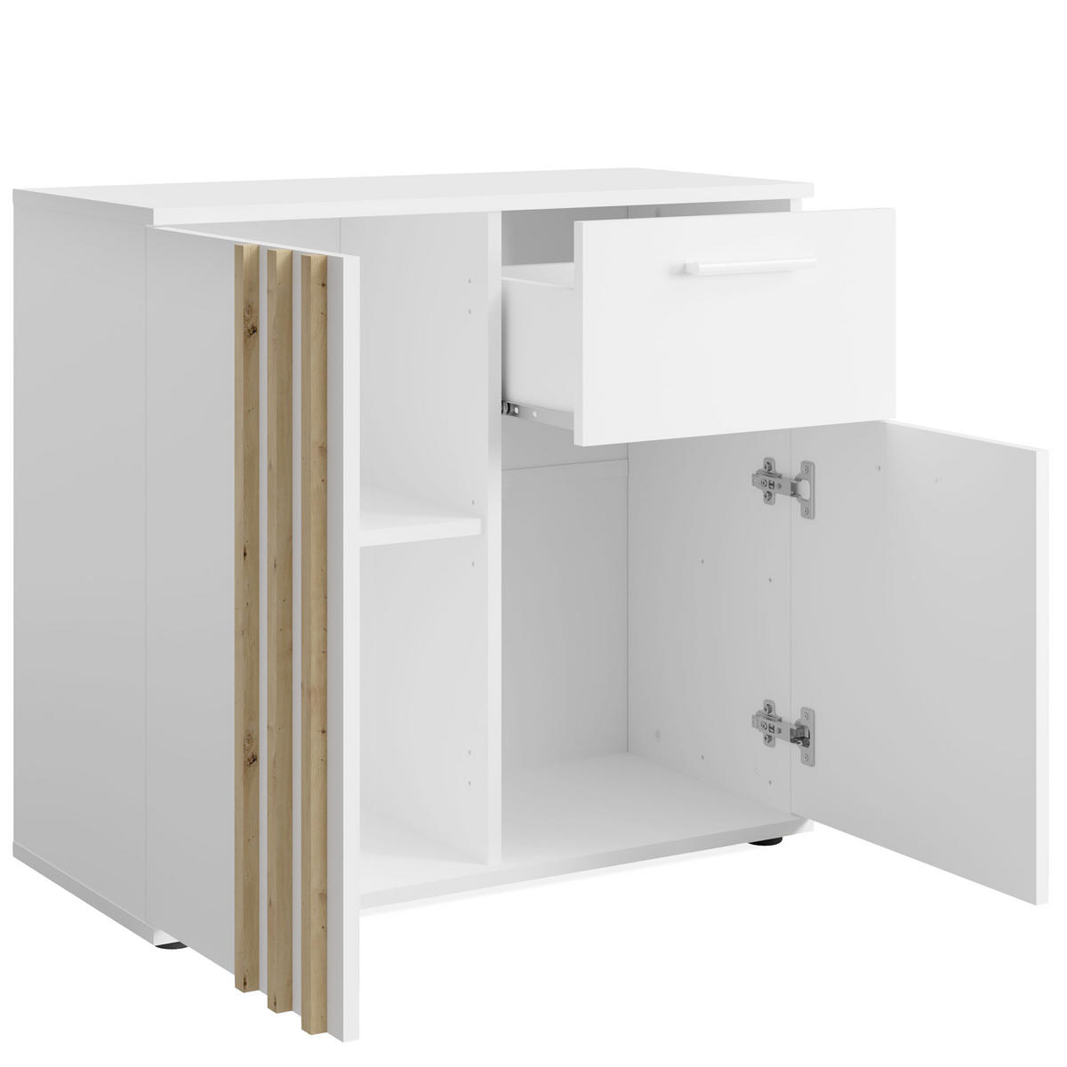 KOMMODE FERIO Kombikommode, Modern - Weiß, Holzwerkstoff (80/73/35cm) - KONSIMO®