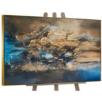 GEMÄLDE Elegante Abstraktion II Schattenfugenrahmen Gold 120x80 cm - Goldfarben, Holz (120/80cm) - YS-art gallery