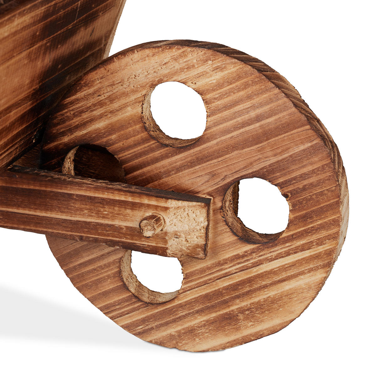 PFLANZSCHUBKARRE - Braun, Holz (47/19/15cm) - Relaxdays