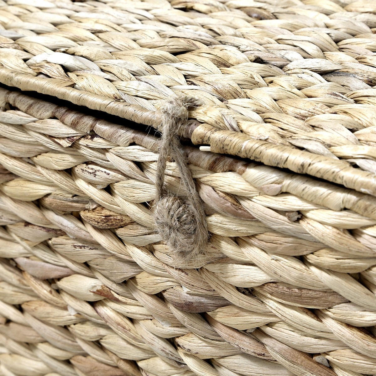 WASSERHYAZINTHEN-TRUHE mit Deckel 50/33/35 cm - Eichefarben, Naturmaterialen (35/33/70cm) - Calicosy