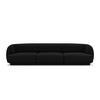 SOFA Miley aus Samt schwarz 3 Sitzplätze - Schwarz, Textil (90/70/255cm) - Micadoni