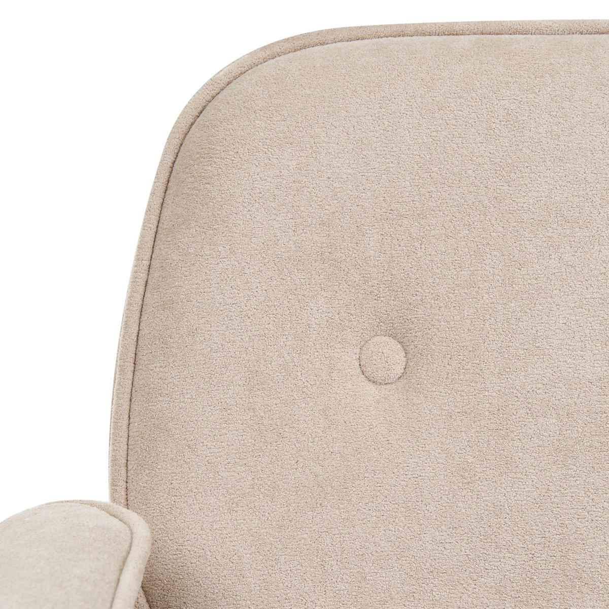 SCAUN DE BIROU bouclé bej deschis Paramus - bej, material plastic (60/81/65cm) - Beliani
