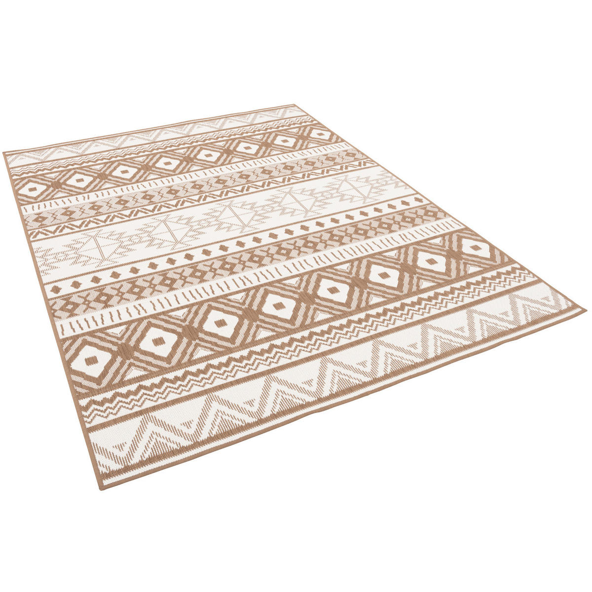 IN- UND OUTDOOR TEPPICH BEIDSEITIG CAPE COD ETHNO - Beige, Textil (120/160cm) - Pergamon