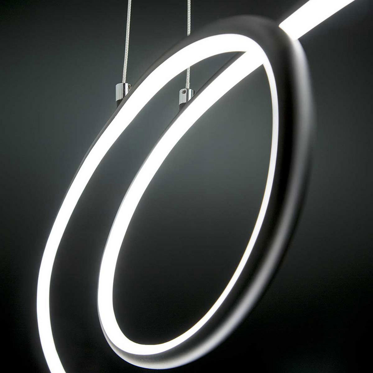 LED HÄNGELEUCHTE Metall Schwarz - Schwarz, Metall (113.5/28/150cm) - Wofi