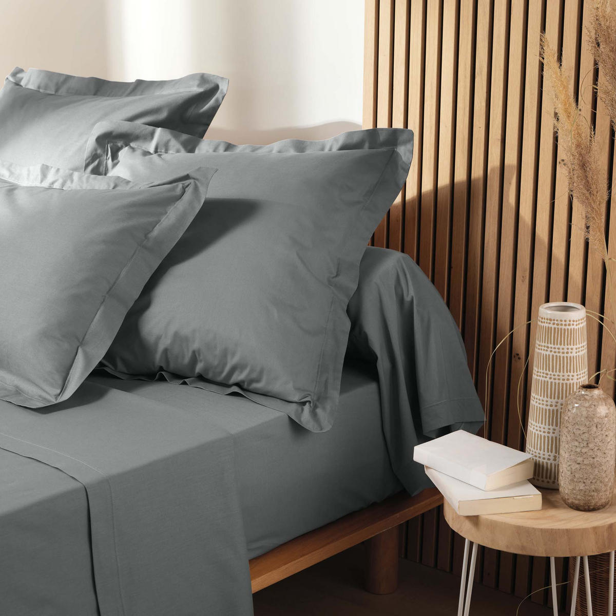 BAUMWOLL-BETTAUFLAGE Biolina 300/240 cm - Grau, Naturmaterialien (240/300cm) - Douceur d´intérieur
