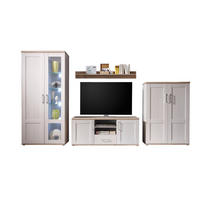 WOHNWAND Elegance 329/201/50 cm in Sibiu-Lärche, San Remo hell - Creme, Holz (329/201/50cm) - moebel dich auf