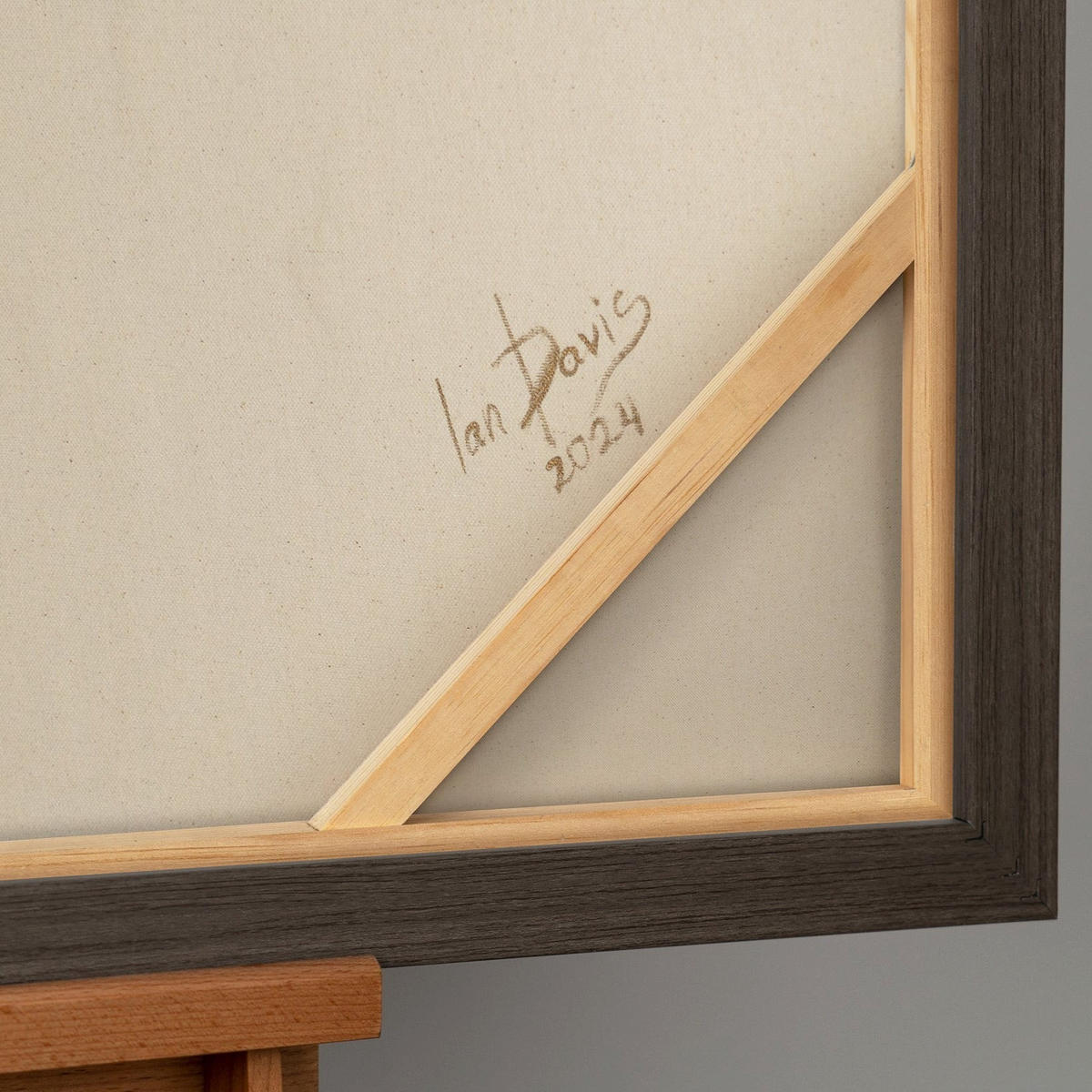 GEMÄLDE Sanfter Zeitfluss Schattenfugenrahmen Grau 120x80 cm - Grau, Holz (120/80cm) - YS-art gallery