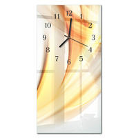 WANDUHR 60x30 cm - Orchidee - Orange, Glas (30/60/0.4cm) - TULUP