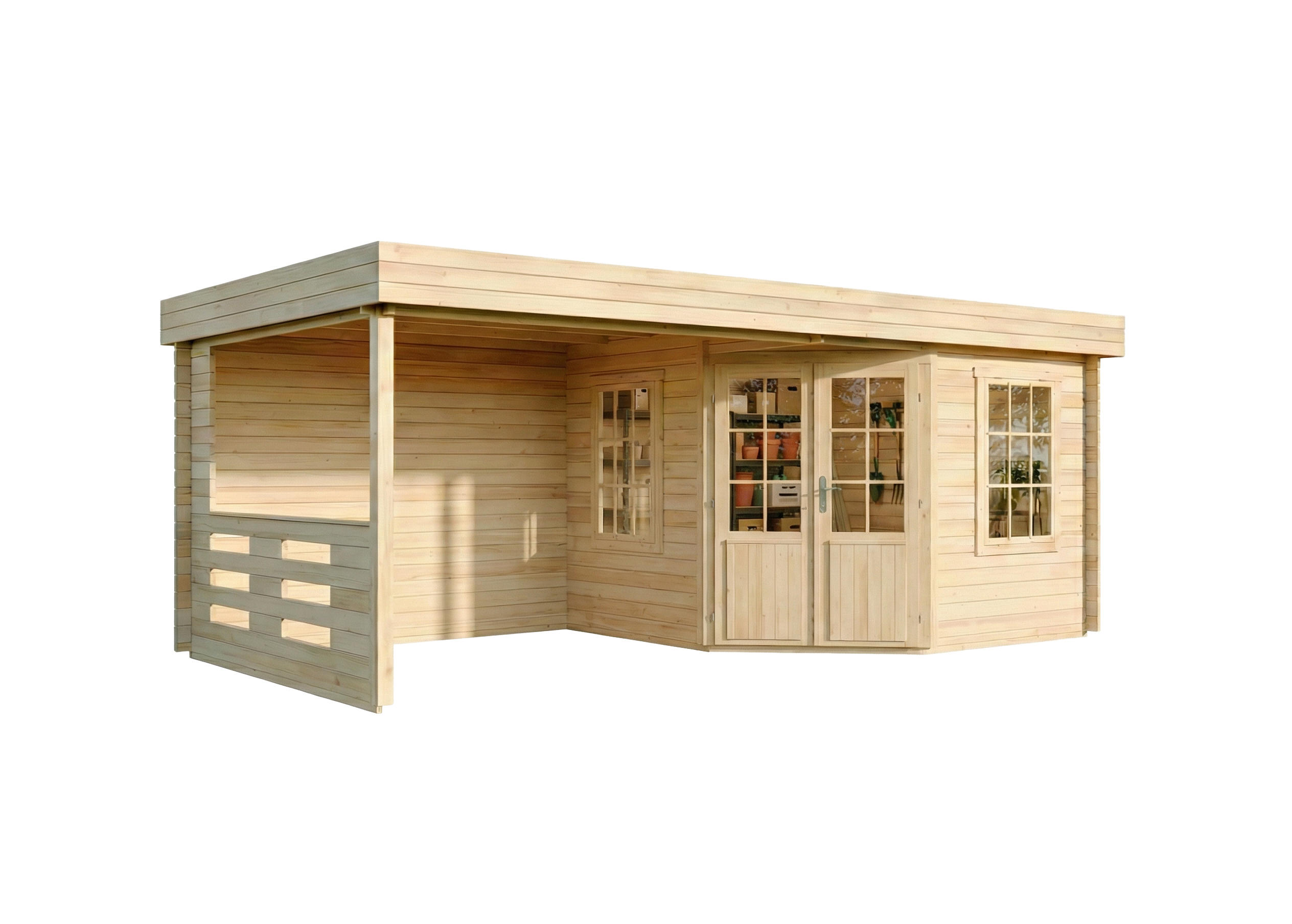 Alpholz Gartenhaus Natur 598x236x322 cm