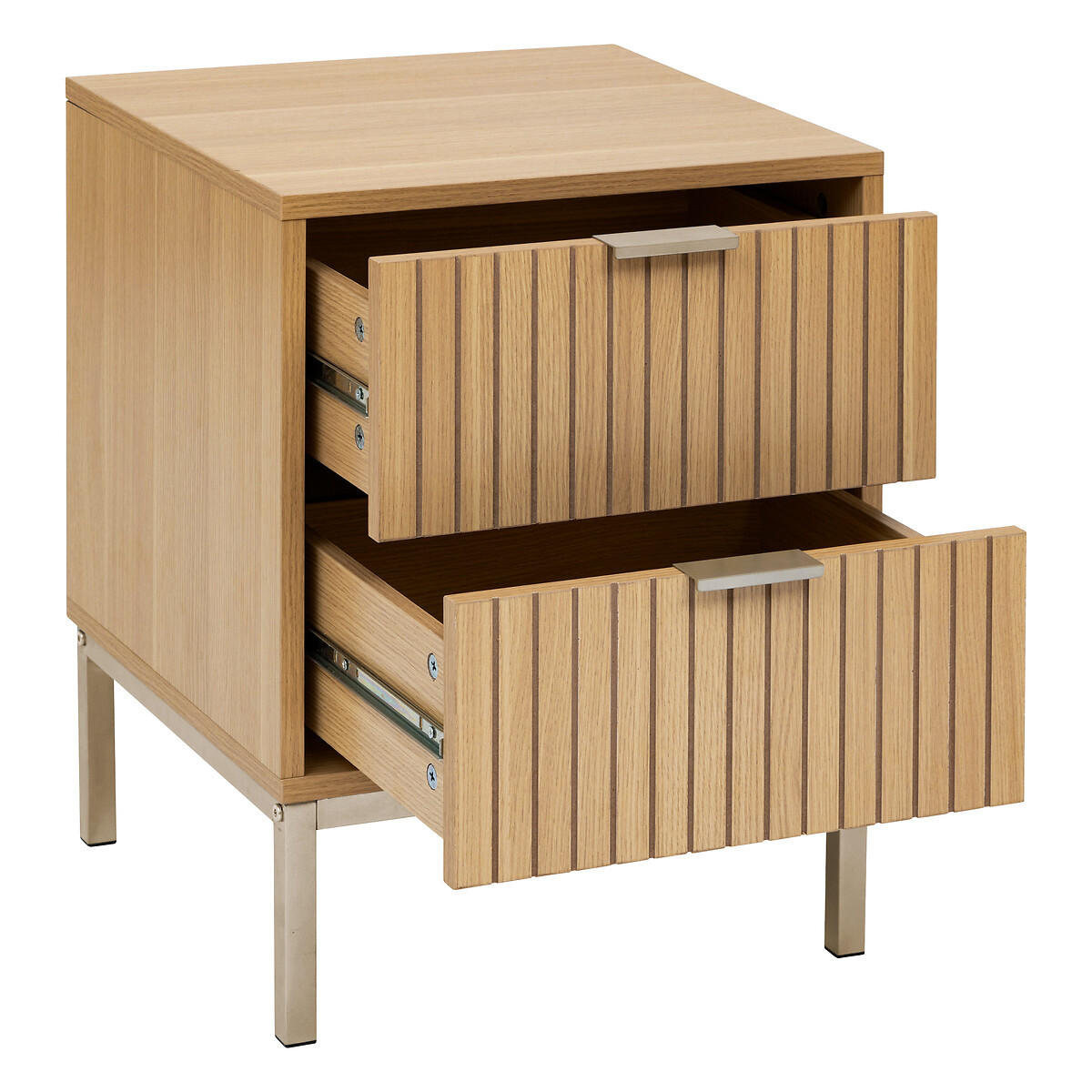 NACHTTISCH mit zwei Schubladen Tasso 40/40/52,5 cm - Braun, Holzwerkstoff (40/52.5/40cm) - 5five Simply Smart