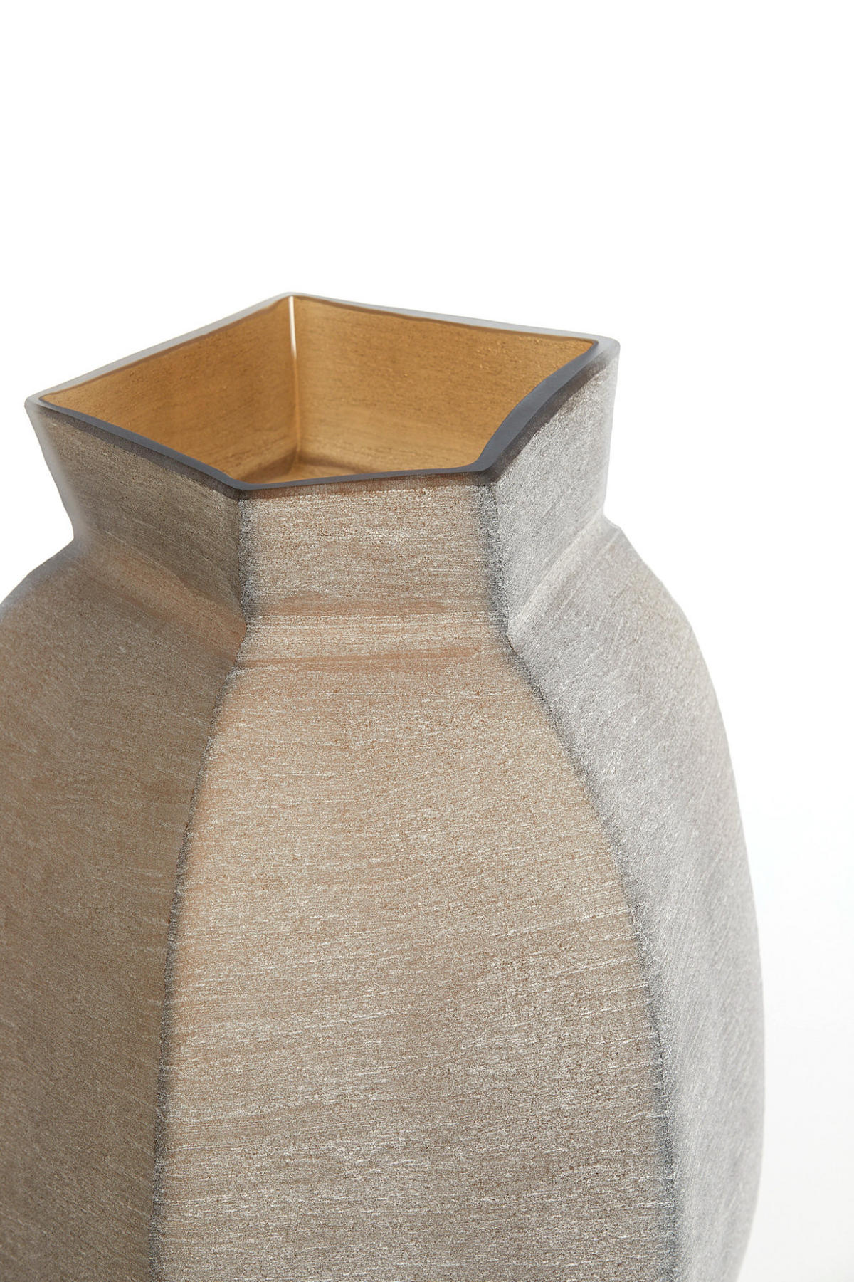 VASE Veliko Braun Ø26,5/27 cm - Dunkelbraun, Glas (27cm) - Light & Living