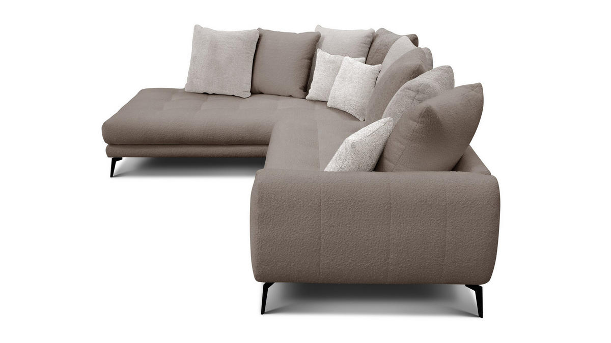 ECKSOFA CALME 5-Sitzer, beige und écru - Beige, Holz/Textil (294/229cm) - Courtois Laville