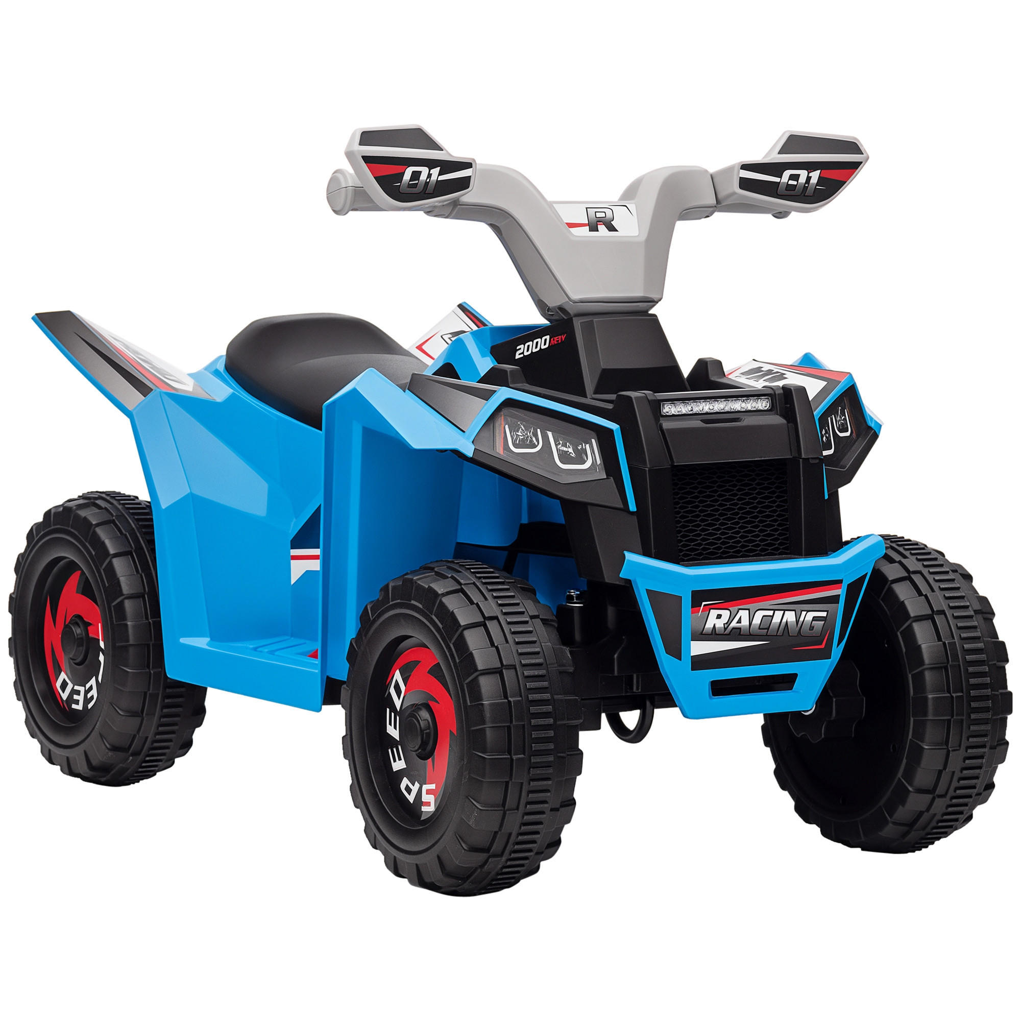 ELEKTRO-KINDERQUAD DE-06211 mit Vor- und Rückwärtsgang Blau - Blau, Kunststoff/Metall (70/41.5/48.5cm) - ComfortXL