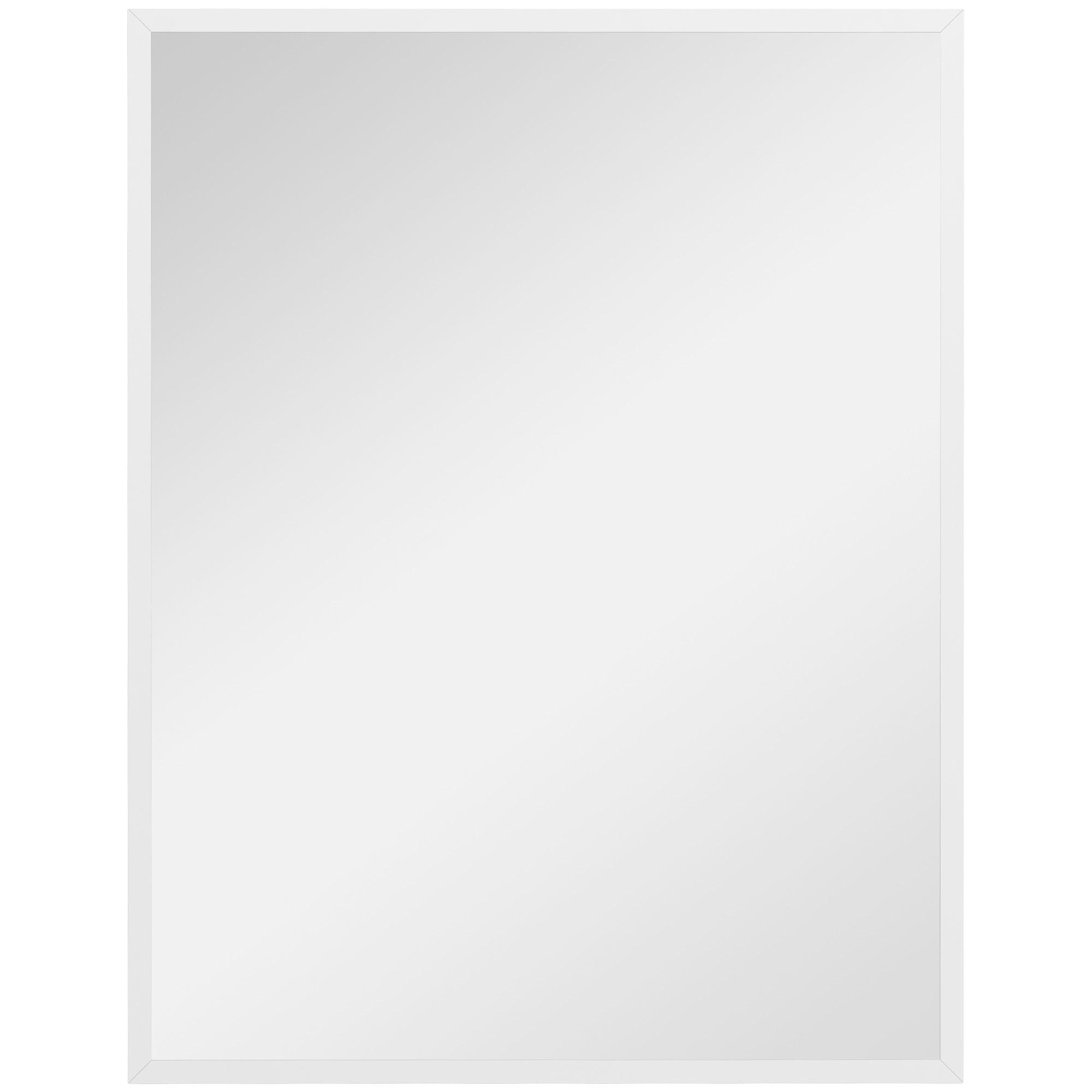 WANDSPIEGEL DE-14358 rechteckig mit weißem Rahmen Weiß - Weiß, Glas (70/90/2cm) - ComfortXL