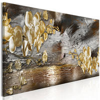 KUNSTDRUCK Gold 90/30 cm - Silberfarben/Goldfarben, Textil (90/30cm) - KUNSTLOFT