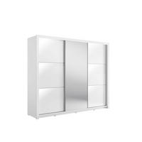 SCHIEBETÜRENSCHRANK SAVONA 12 - 257,8×212×66,6 cm Alpinweiß / Weiß Hochglanz - Weiß Hochglanz, Holz/Holzwerkstoff (257.8/212/66.6cm) - Milaros Markt