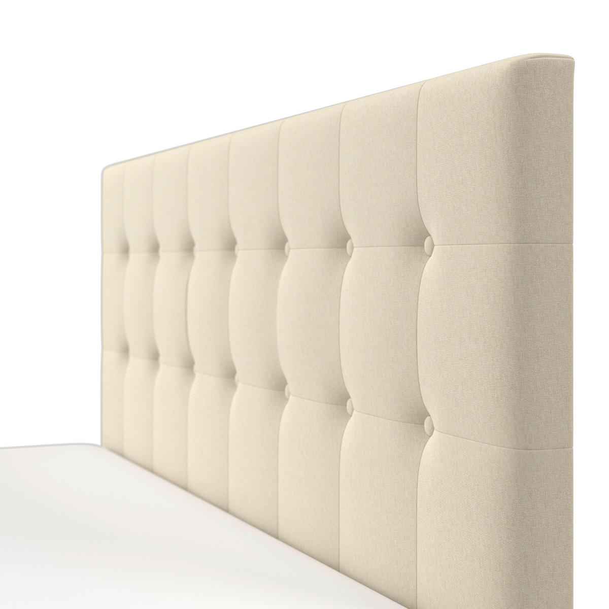 POLSTERBETT Frederico Creme ca. 180 / 200 cm - Creme, Textil - Bessagi Home